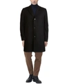 Cole Haan Men's Melton Classic-fit Topcoat In Black