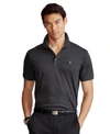Polo Ralph Lauren Custom Slim Fit Stretch Mesh Polo Shirt In Black Marl Heather
