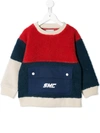 Stella Mccartney Colour-block Front Pocket Jumper In Blue