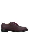 Pomme D'or Laced Shoes In Maroon