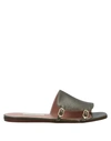 L'autre Chose Sandals In Military Green