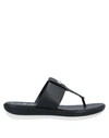 Calvin Klein Toe Strap Sandals In Black