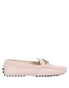 Tod's Almond Toe Suede Loafers In Pink