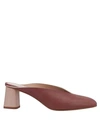 Alysi Mules & Clogs In Brick Red