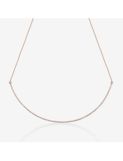 Gold & Roses Shewel Curve Necklace In Gold