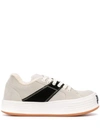 Palm Angels Logo-print Stripe-detail Sneakers In White