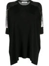 Valentino Lace Panel Detail Knitted Top In Black