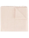 Faliero Sarti Fringe-trimmed Knitted Scarf In Neutrals