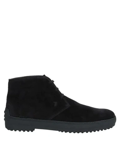 TOD'S TOD'S MAN ANKLE BOOTS BLACK SIZE 8 SOFT LEATHER,11544287VE 14