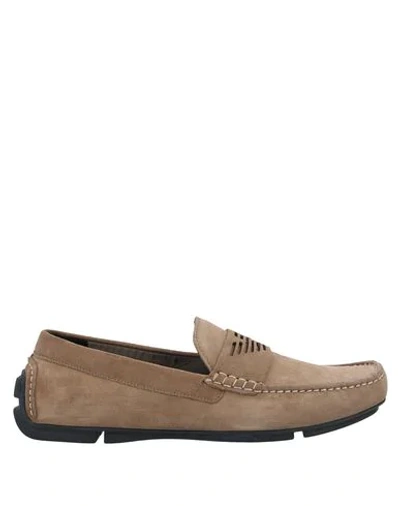 Emporio Armani Loafers In Khaki