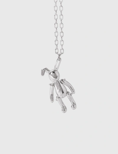 Ambush Bunny Charm Necklace In Silver