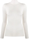 Wolford Roll-neck Fitted Jumper In Neutrals