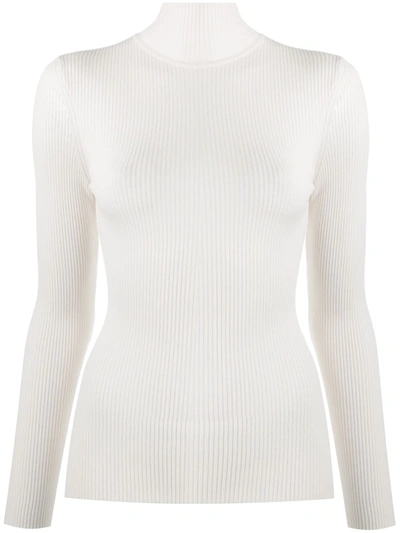 Wolford Roll-neck Fitted Jumper In Neutrals