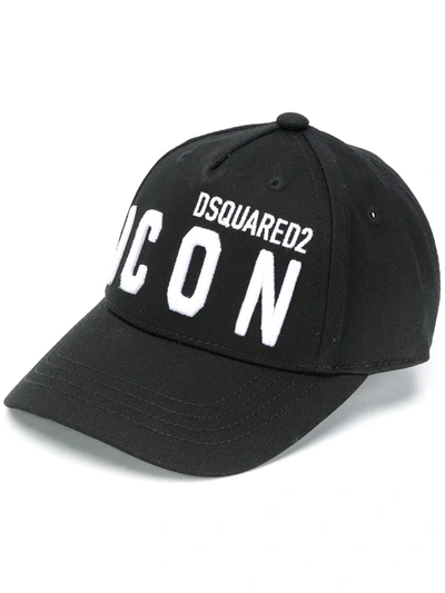 Dsquared2 Babies' Icon 刺绣棒球帽 In Black