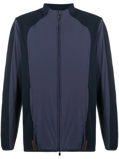 Loro Piana Panelled Track Jacket In Blue