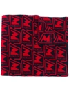 MONCLER LOGO PATTERN KNITTED SCARF