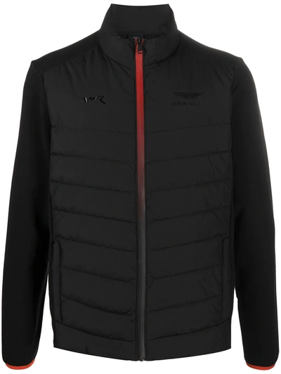 Hackett Aston Martin Racing Padded Jacket In Black