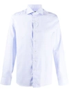 Canali Spread Collar Slim Fit Shirt In Blue
