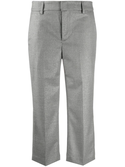 Dondup Cropped Straight-leg Trousers In Grey