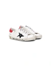 GOLDEN GOOSE SUPERSTAR DISTRESSED LACE-UP TRAINERS