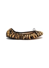 Sam Edelman 'felicia' Tiger Print Brahma Hair Ballet Flats In Multi-colour