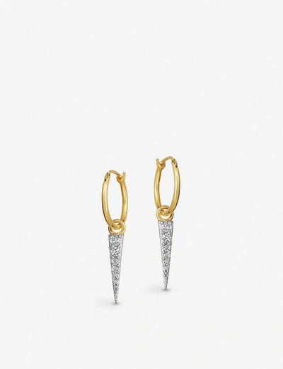Missoma Womens Gold Spike Mini 18ct Yellow Gold-plated Vermeil Silver Earrings