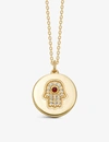 ASTLEY CLARKE WOMENS YELLOW GOLD VERMEIL BIOGRAPHY HAMSA LOCKET 18CT GOLD-PLATED VERMEIL STERLING SILVER, WHITE SA,R03667046