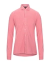 Gran Sasso Solid Color Shirt In Salmon Pink