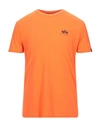 Alpha Industries T-shirts In Orange