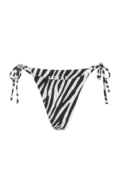 Aexae Tyra Tie Side Bikini Bottom In Animal