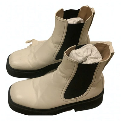 Pre-owned Marni White Leather Ankle Boots