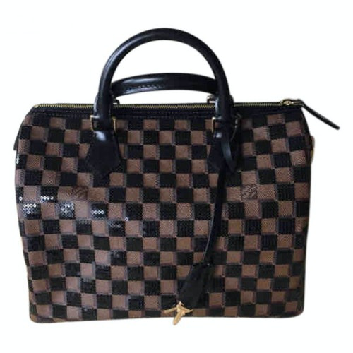 Pre-Owned Louis Vuitton Speedy Brown Glitter Handbag | ModeSens