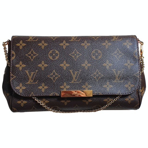 Pre-Owned Louis Vuitton Favorite Brown Cloth Handbag | ModeSens