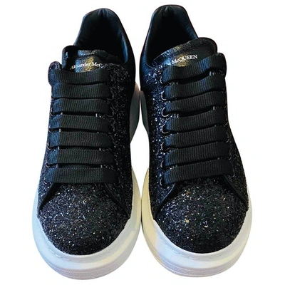 Pre-owned Alexander Mcqueen Oversize Black Glitter Trainers