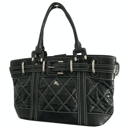 Pre-Owned Burberry Black Patent Leather Handbag | ModeSens