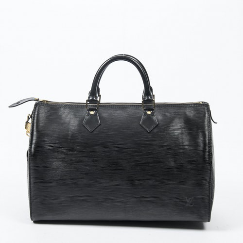 Pre-Owned Louis Vuitton Speedy Black Leather Handbag | ModeSens