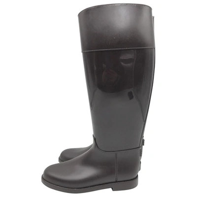 Pre-owned Givenchy Brown Rubber Boots
