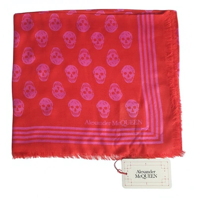 Pre-owned Alexander Mcqueen Red Scarf
