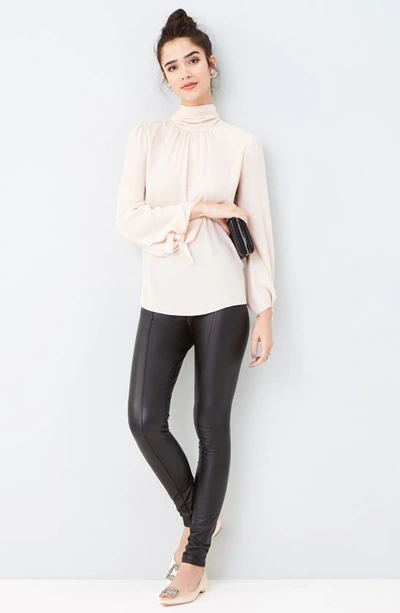 Lyssé High Waist Faux Leather Leggings In Black