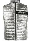 PALM ANGELS GEOMETRIC LOGO QUILTED GILET