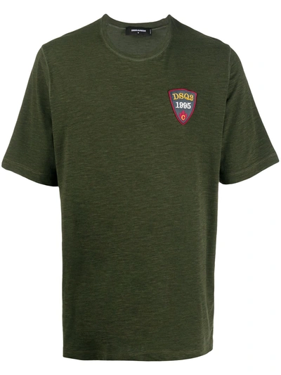 Dsquared2 Logo-patch T-shirt In Green