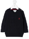 RALPH LAUREN POLO PONY CABLE KNIT JUMPER