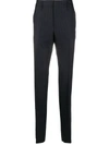 Ferragamo Pinstriped Straight-leg Trousers In Blue
