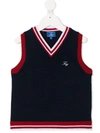 FAY LOGO EMBROIDERED SWEATER VEST
