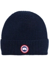 CANADA GOOSE ARCTIC DISC RIBBED-KNIT BEANIE
