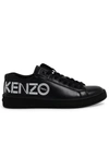 KENZO KENZO WOMEN'S BLACK LEATHER SNEAKERS,F962SN129L7199 35
