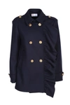 RED VALENTINO RED VALENTINO DOUBLE-BREASTED PEA COAT,11530072