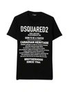 DSQUARED2 BLACK T-SHIRT,DQ046WD00XG DQ900