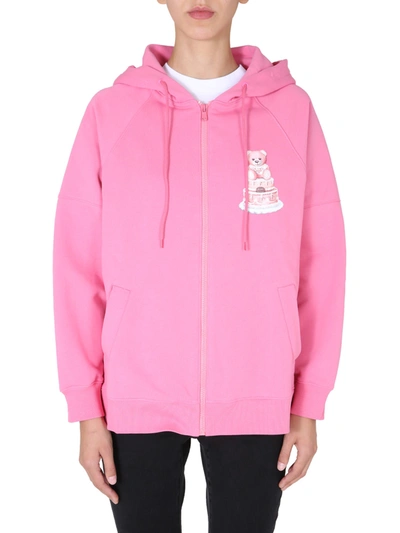 Moschino Hoodie In Rosa