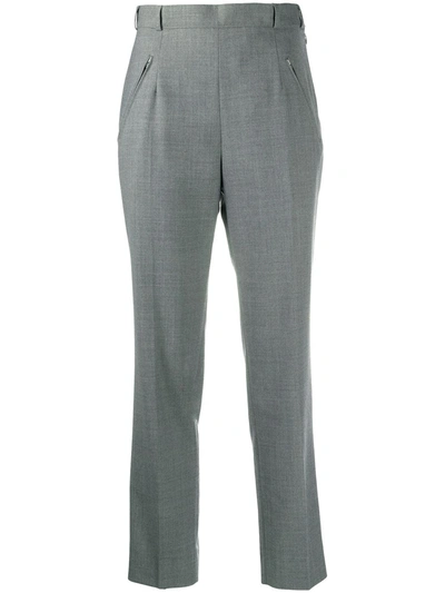 Maison Margiela High-waist Cropped Trousers In Grey